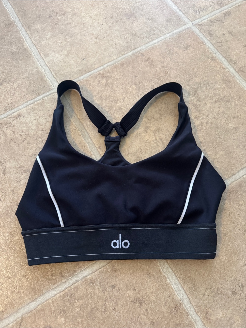ALO Yoga Black Airlift Suit Sports Bra S